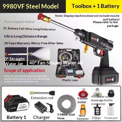 Wireless Car Washer A Home-use High-pressure Cleaning Gadget Set